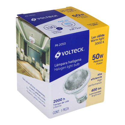Lámpara de halógeno 50 W tipo PAR 20, en caja, Volteck | PR-2050 | 47244