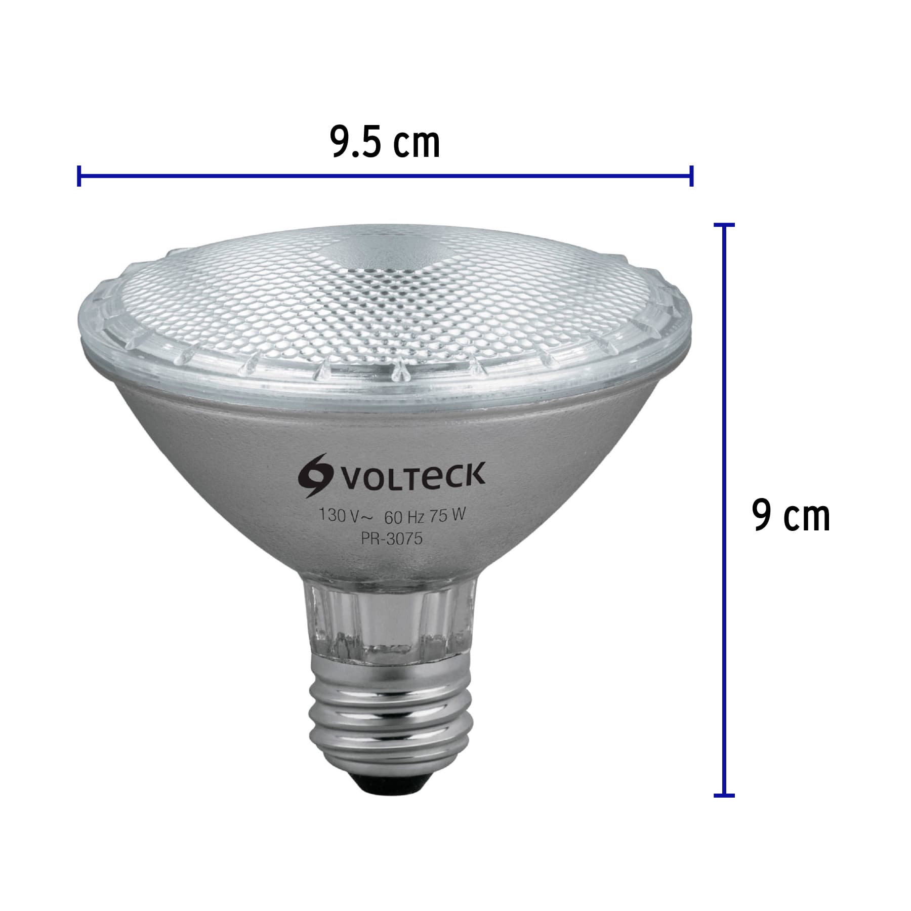Lámpara de halógeno 75 W tipo PAR 30, en caja, Volteck | PR-3075 | 47248