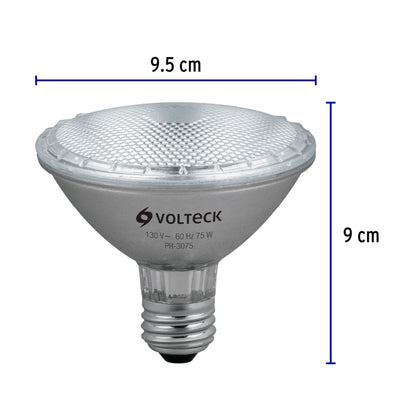 Lámpara de halógeno 75 W tipo PAR 30, en caja, Volteck | PR-3075 | 47248