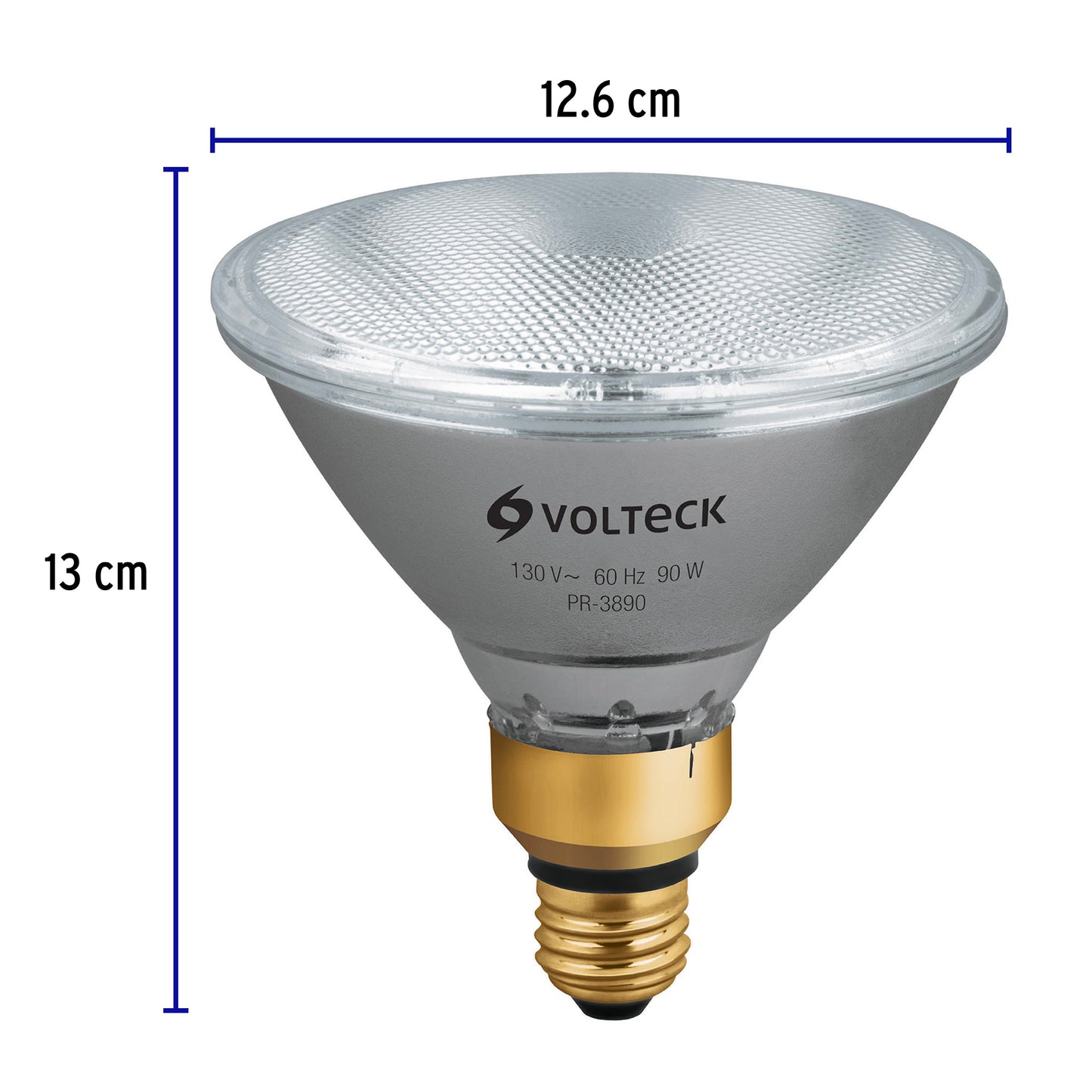 Lámpara de halógeno 90 W tipo PAR 38, en caja, Volteck | PR-3890 | 47250