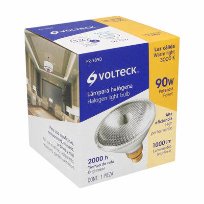 Lámpara de halógeno 90 W tipo PAR 38, en caja, Volteck | PR-3890 | 47250