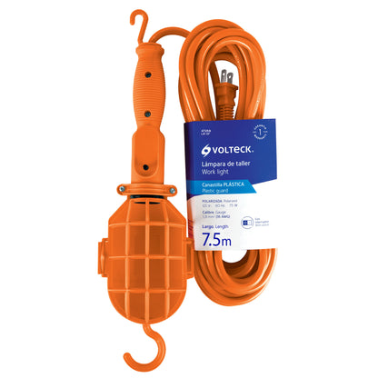 Lámpara de taller con canastilla plástica, 7.5 m, Volteck | LAT-8P | 47258