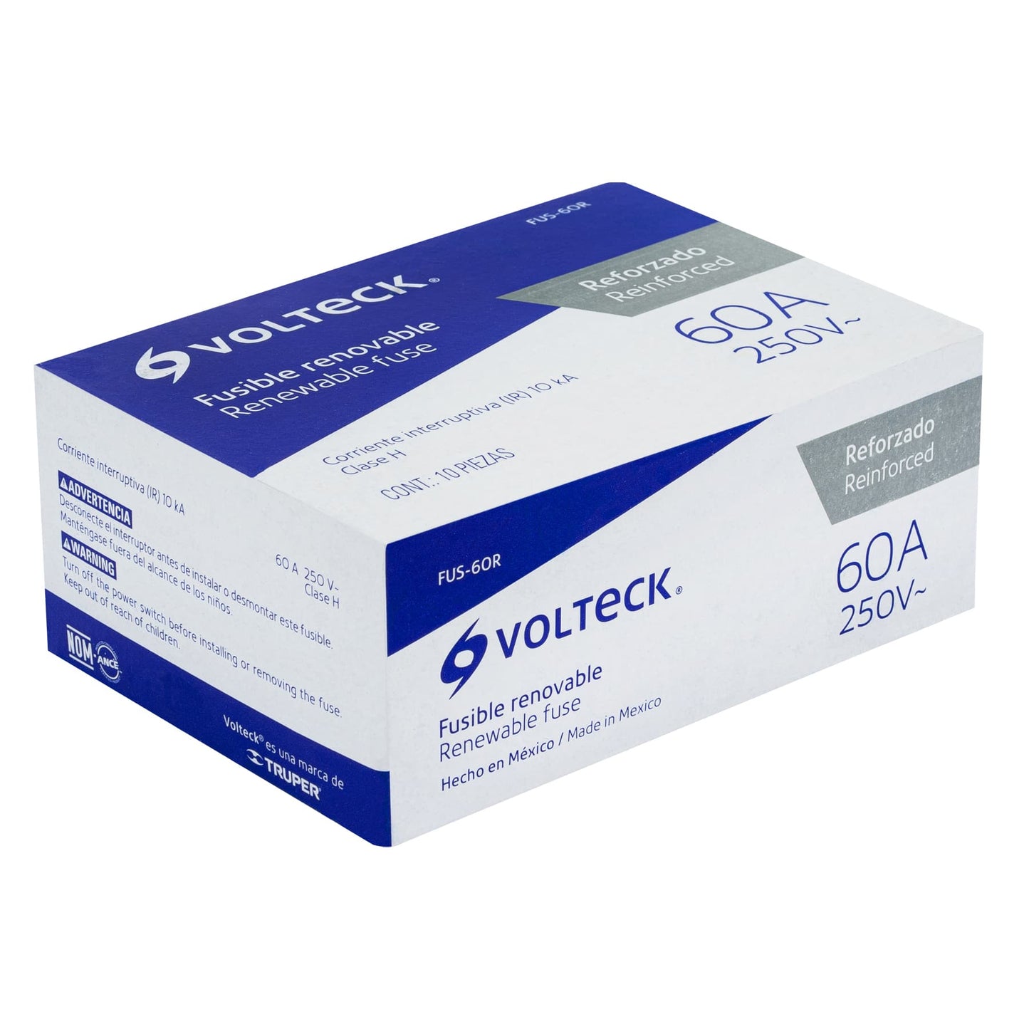 Fusible 60 A, reforzado, VOLTECK | FUS-60R | 47279