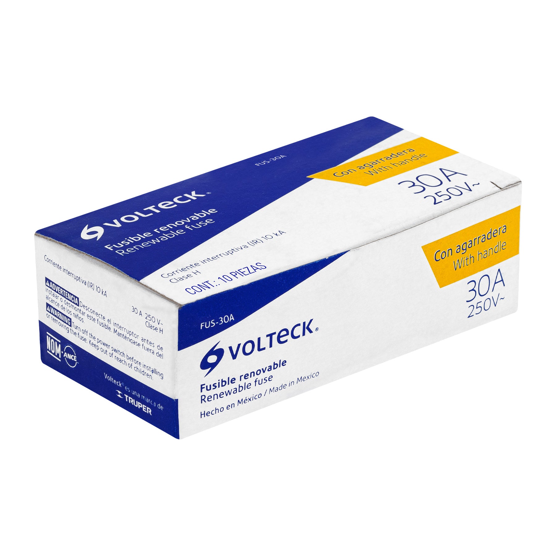 Fusible 30 A con agarradera, VOLTECK | FUS-30A | 47280