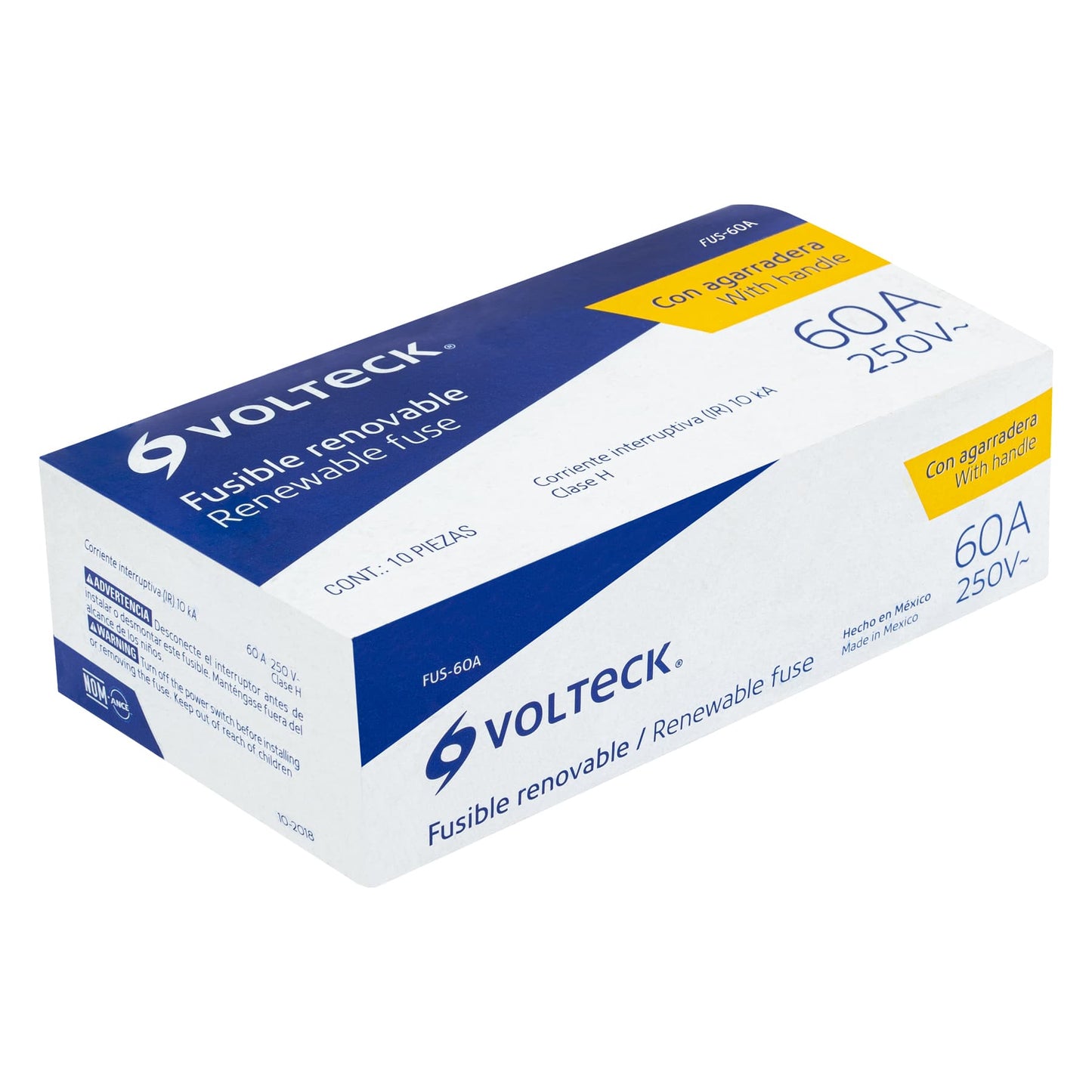 Fusible 60 A con agarradera, VOLTECK | FUS-60A | 47281