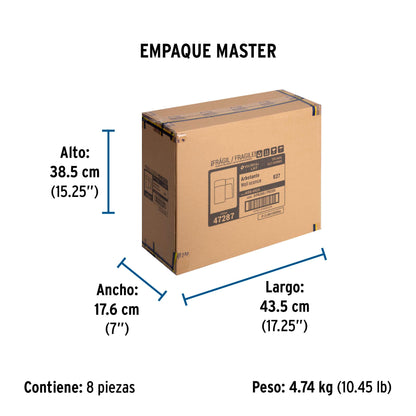 Arbotante de pared tipo vaso, lámpara no incluida, Volteck | ARB-002S | 47287