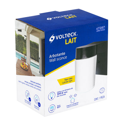 Arbotante de pared tipo vaso, lámpara no incluida, Volteck | ARB-002S | 47287