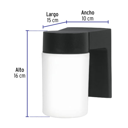 Arbotante de pared tipo vaso, lámpara no incluida, Volteck | ARB-002S | 47287