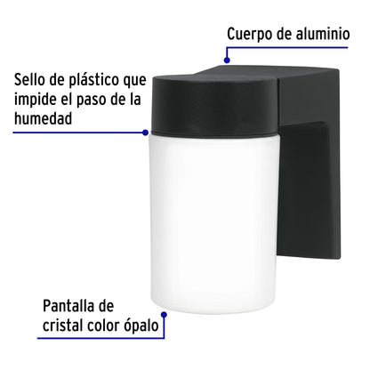 Arbotante de pared tipo vaso, lámpara no incluida, Volteck | ARB-002S | 47287