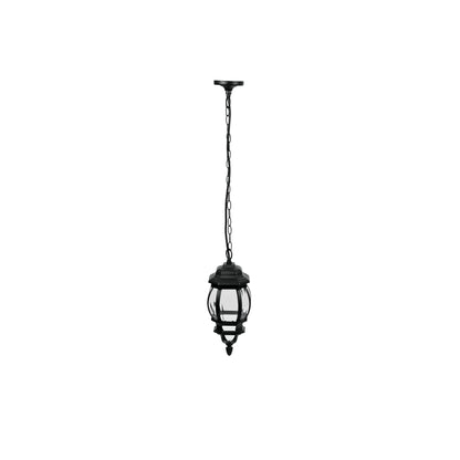 Arbotante tipo farol tradicional colgante p/exterior, negro | COL-101S | 47297