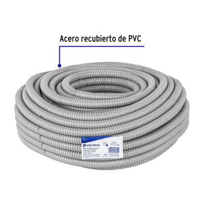 Rollo de 50 m de tubo flexible liquid tight de 1/2', Volteck | TFR-1/2 | 47321