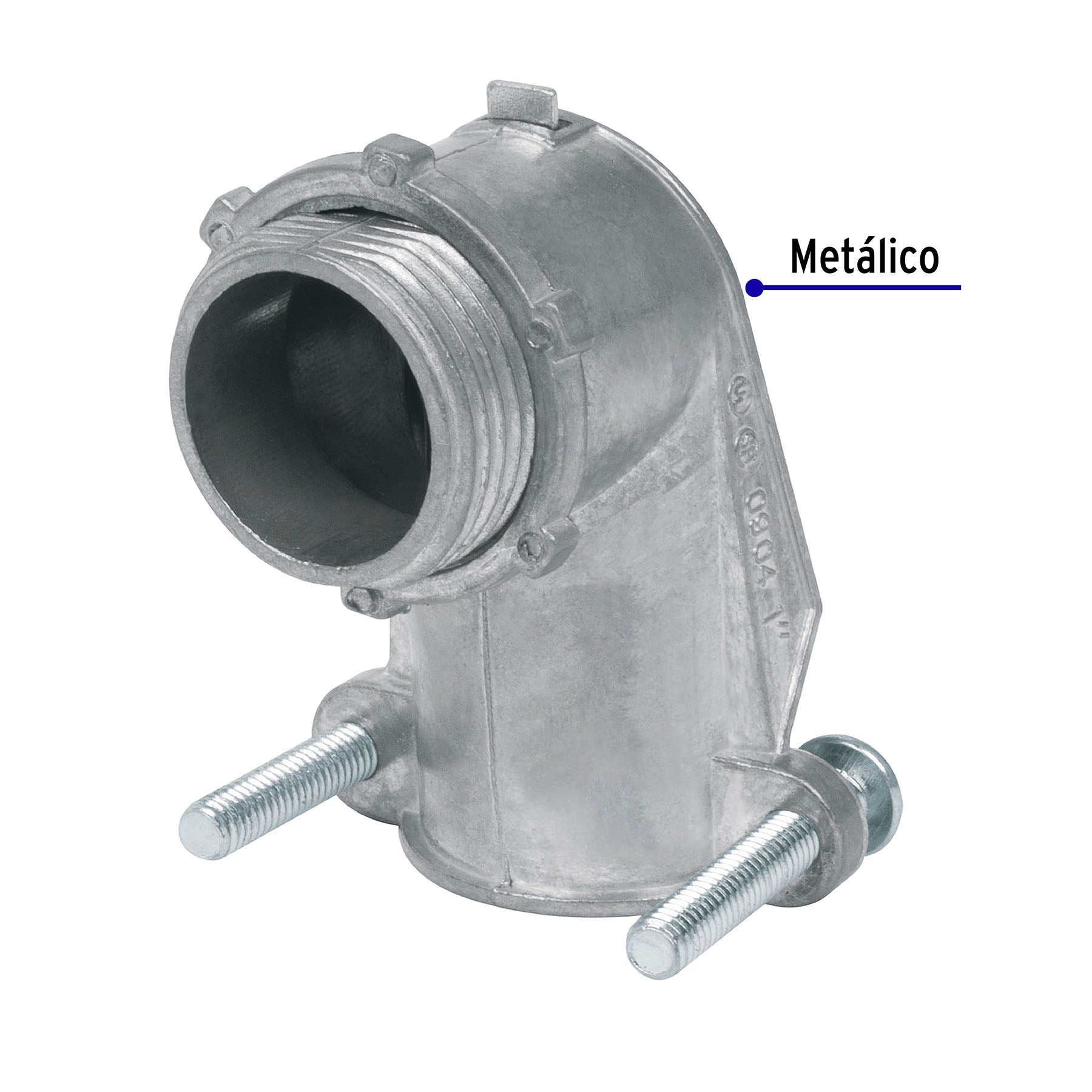 Conector curvo 1' para tubo flexible metálico, Volteck | CTF-1C | 47345