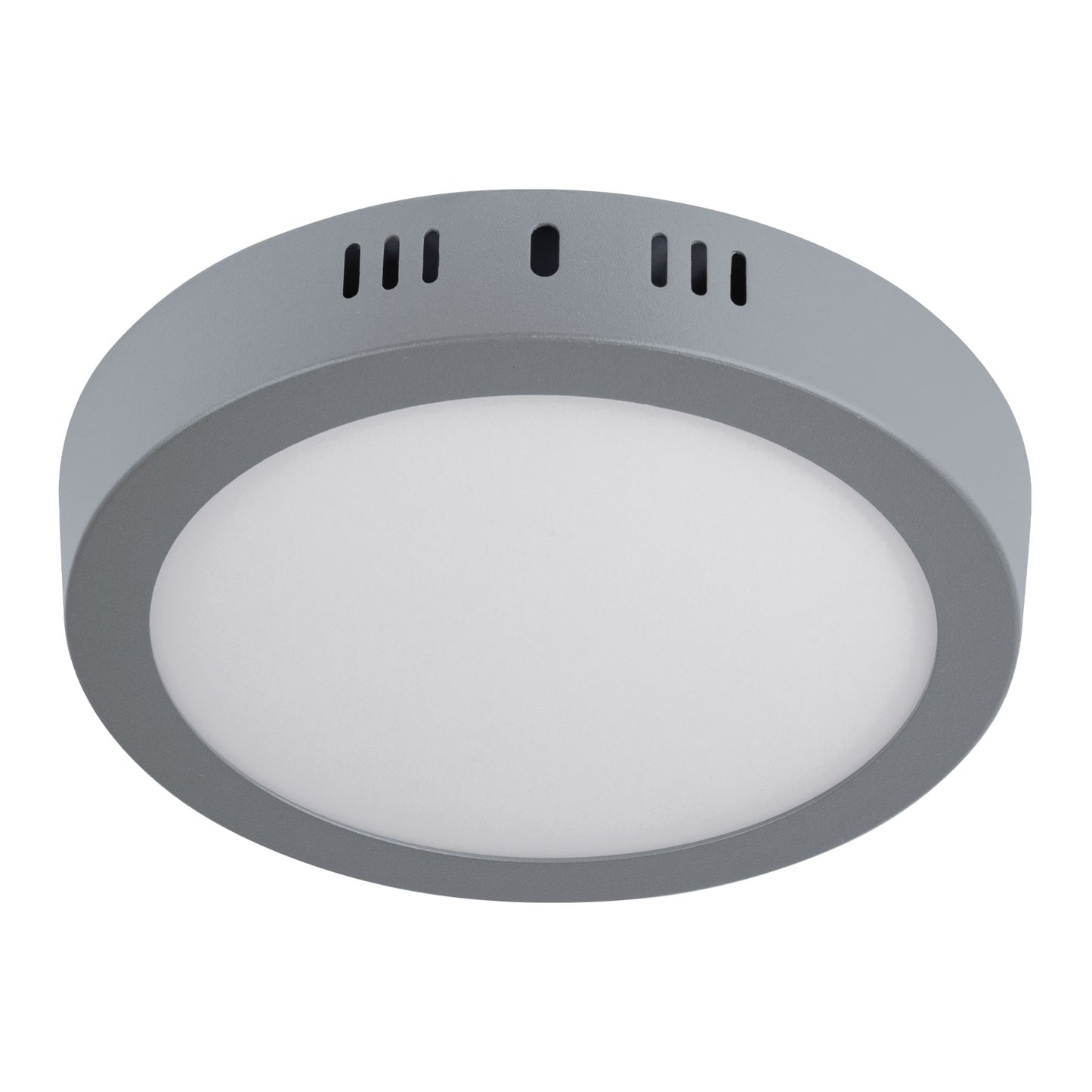 Luminario LED plafón 12W 6500K, redondo, gris, VOLTECK | PLA-215L | 47347