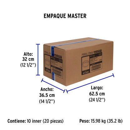 Luminario LED plafón 24W 6500K, redondo, gris, VOLTECK | PLA-217L | 47349