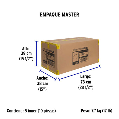 Luminario LED plafón decorativo 18W 6500K, liso, BASIC | PLA-102L | 47376