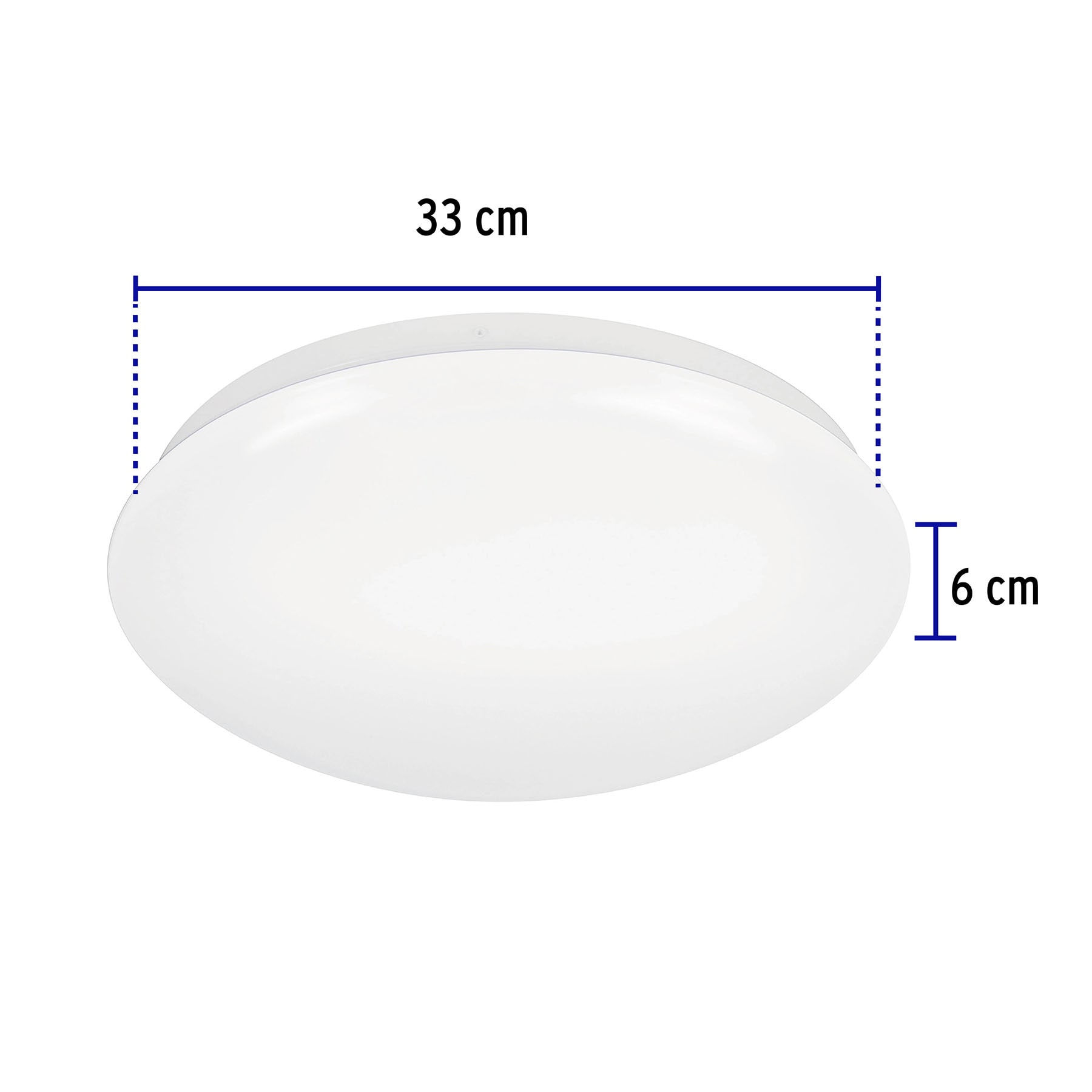 Luminario LED plafón decorativo 18W 6500K, liso, BASIC | PLA-102L | 47376