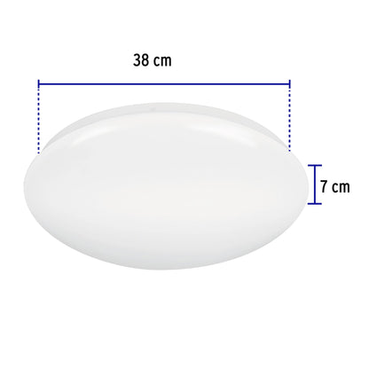 Luminario LED plafón decorativo 22W 6500K, liso, BASIC | PLA-103L | 47377