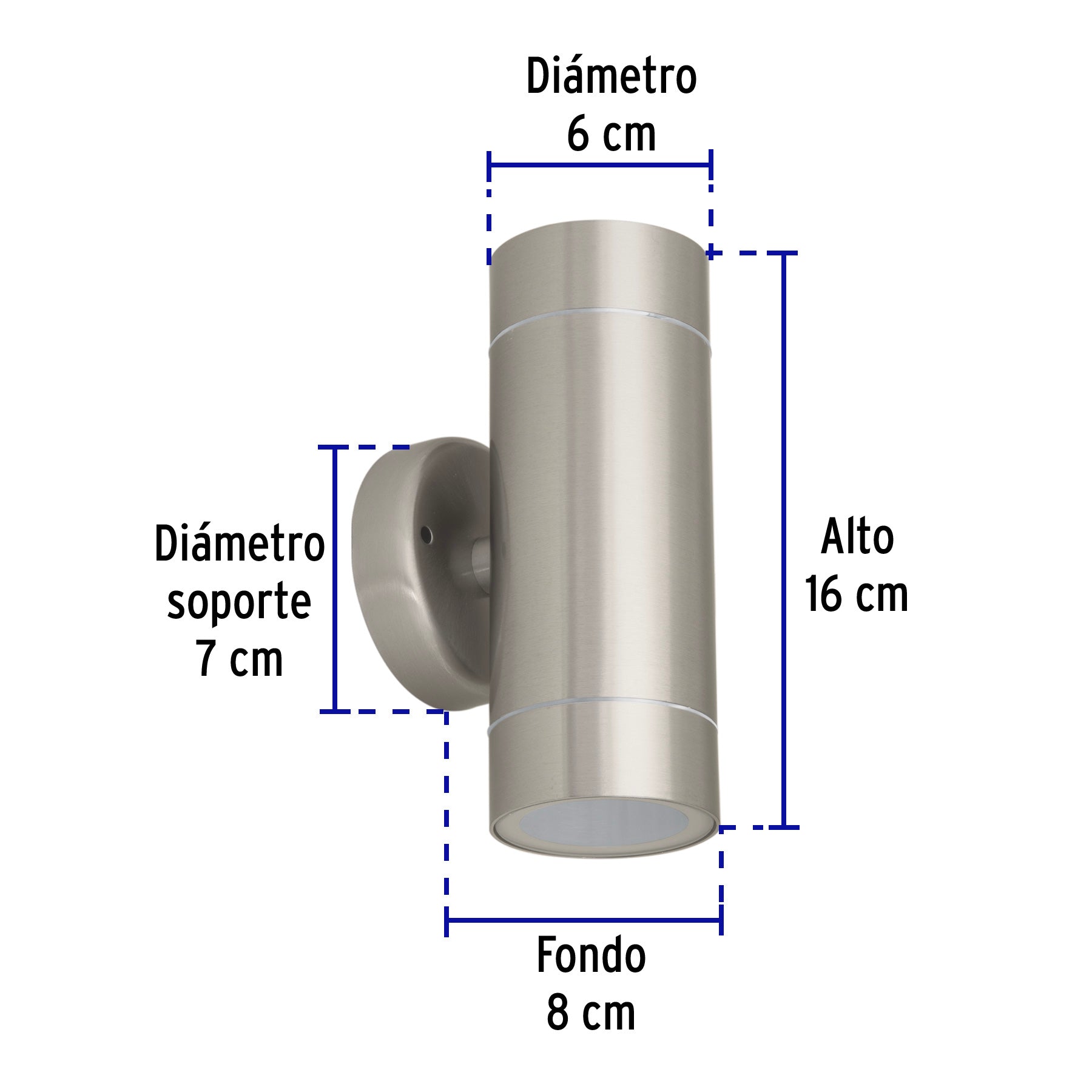 Arbotante de acento 2 spots satín, lámparas no incluidas | ARB-201S | 47391