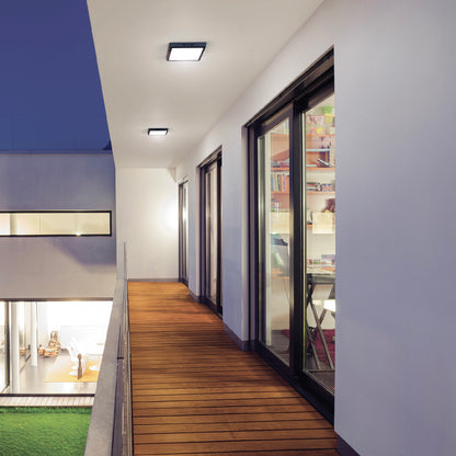 Luminario LED plafón 12W 6500K, cuadrado, negro, VOLTECK | PLA-231L | 47416