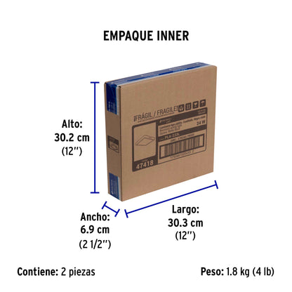 Luminario LED plafón 24W 6500K, cuadrado, negro, VOLTECK | PLA-233L | 47418