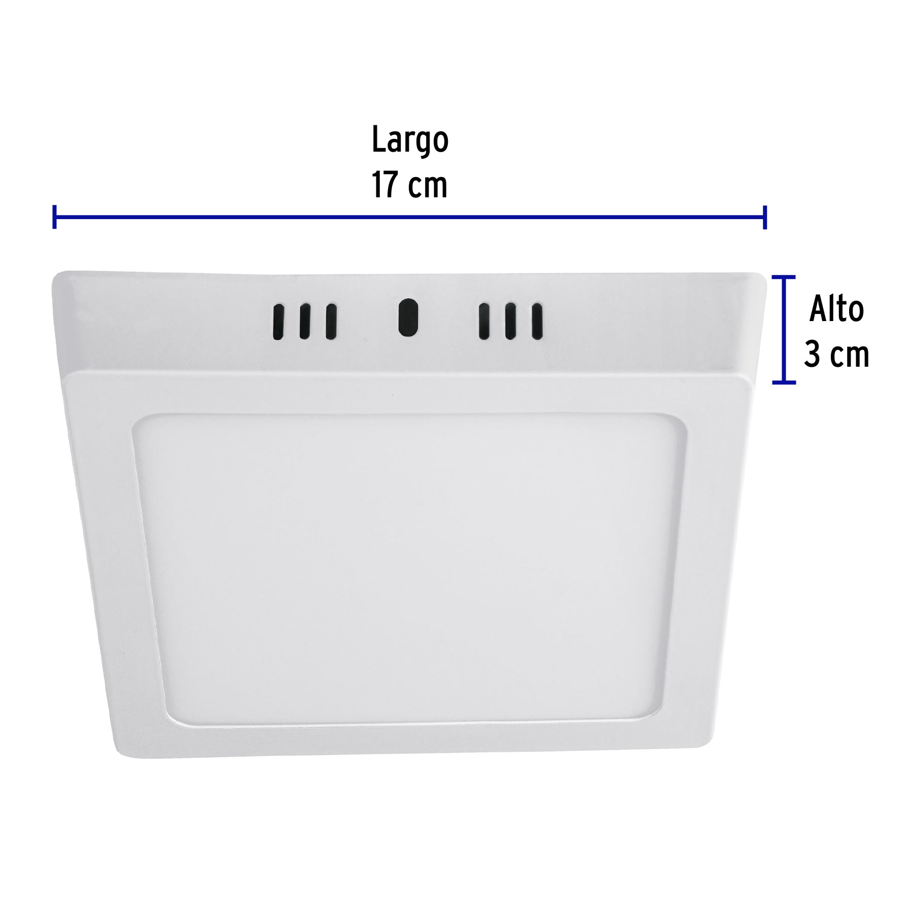 Luminario LED plafón 12W 6500K, cuadrado, blanco, VOLTECK | PLA-211L | 47443