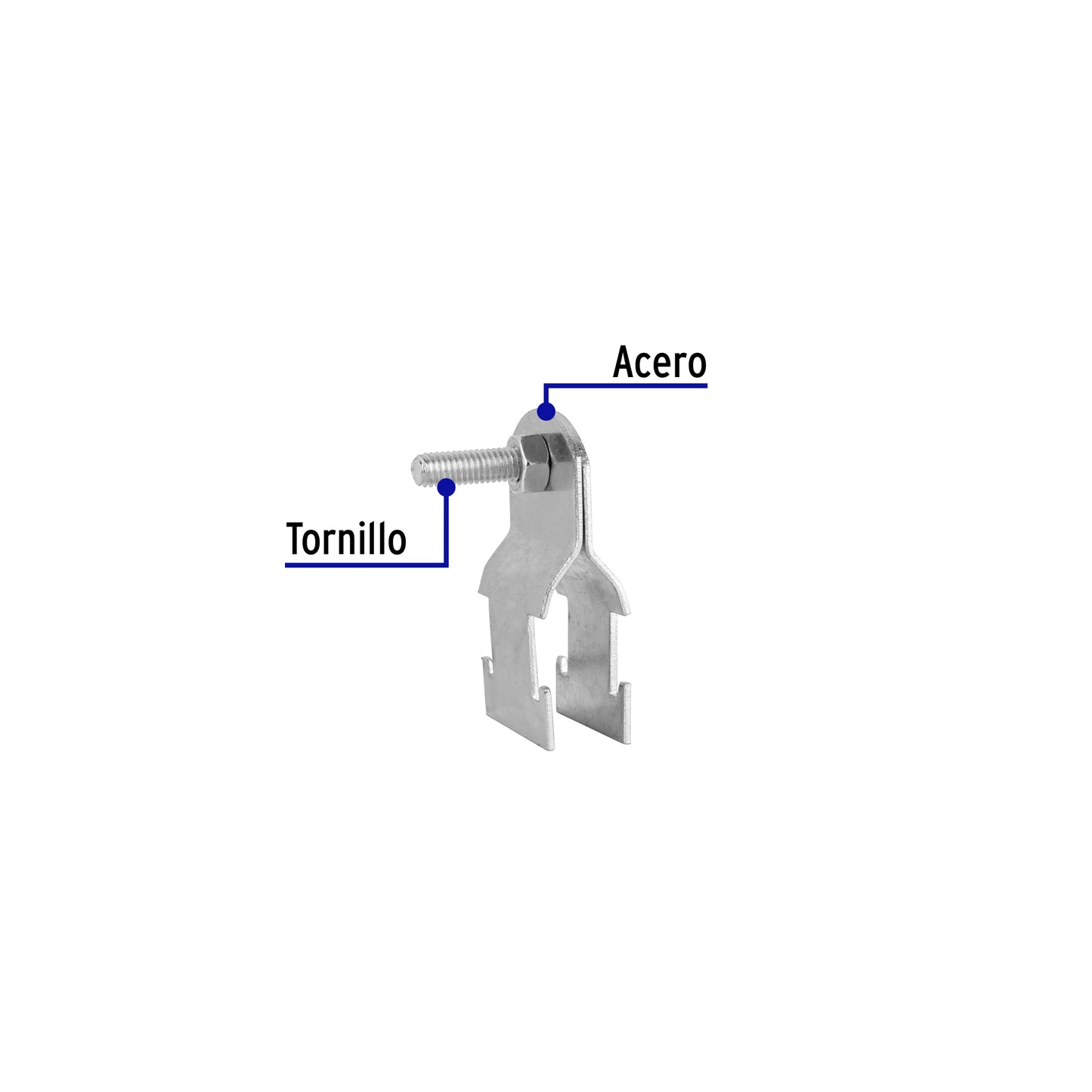 Abrazadera para perfil monocanal de 1/2 ', VOLTECK | PU-1/2A | 47488