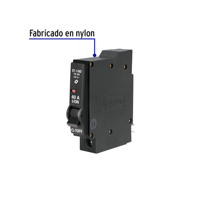 Interruptor de 1 polo 40A, enchufable, VOLTECK | IT-140 | 47509