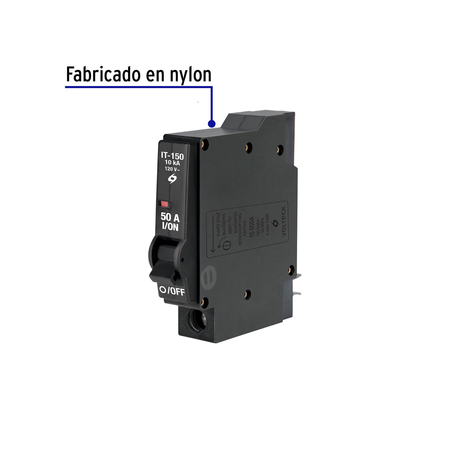 Interruptor de 1 polo 50A, enchufable, VOLTECK | IT-150 | 47510