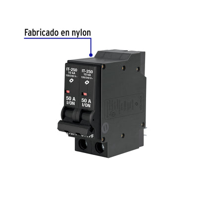 Interruptor de 2 polos 50A, enchufable, VOLTECK | IT-250 | 47512