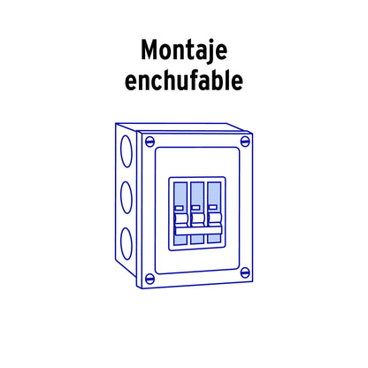 Interruptor de 3 polos 20A, enchufable, VOLTECK | IT-320 | 47514