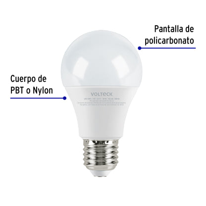 Lámpara LED A19 9 W (equiv. 60 W), luz de día, caja, Volteck | LED-60FC | 47546