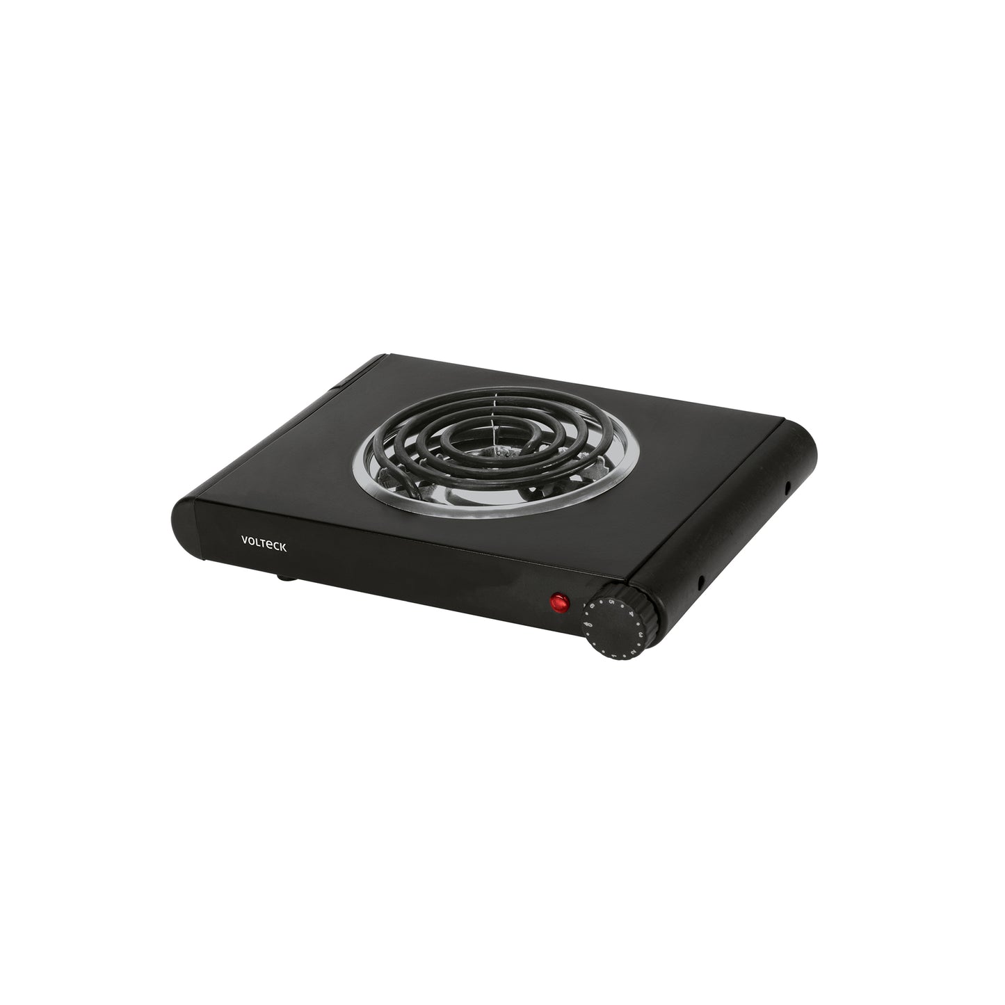 Parrilla eléctrica 1 quemador espiral, negra, VOLTECK | PAEL-1CN | 47556