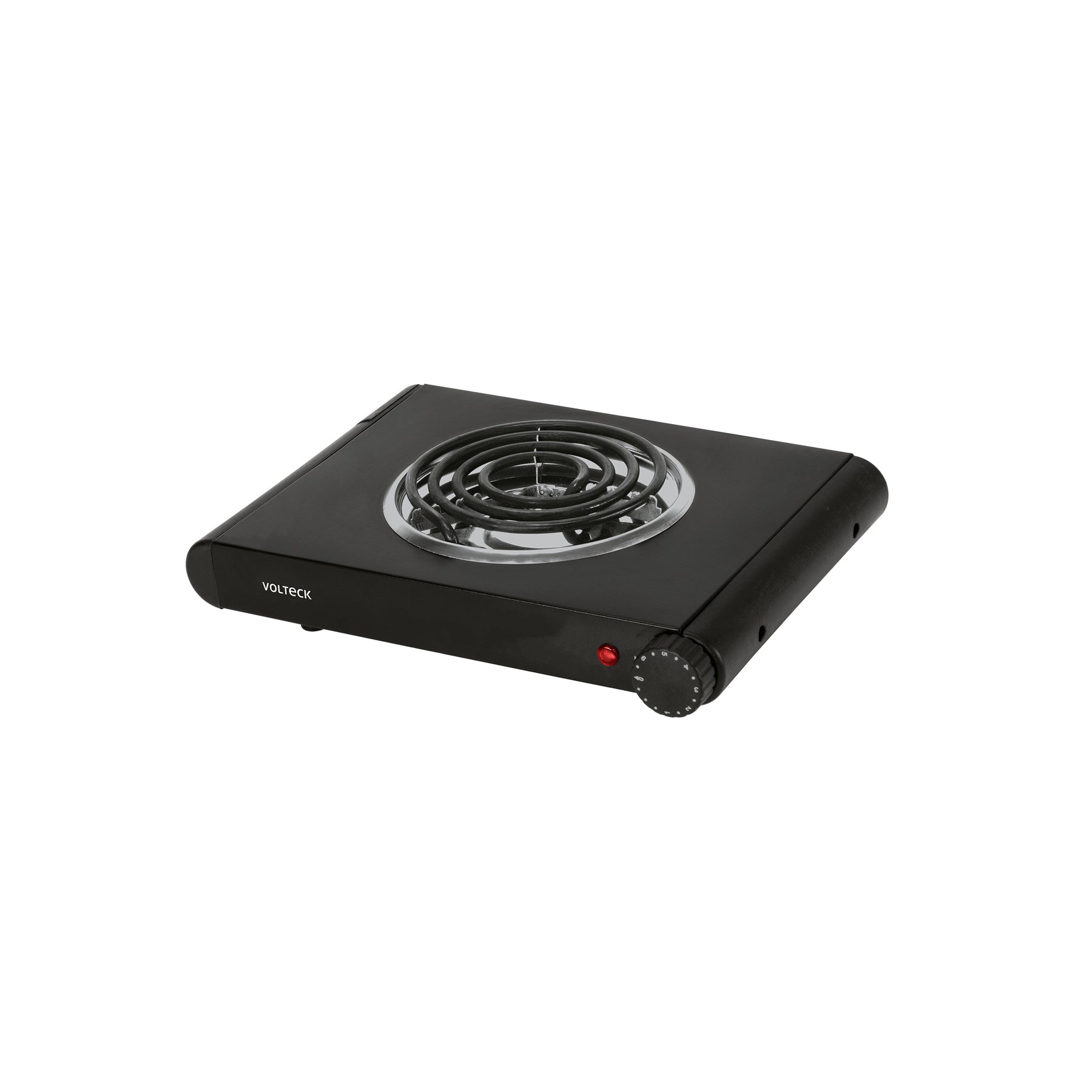 Parrilla eléctrica 1 quemador espiral, negra, VOLTECK | PAEL-1CN | 47556
