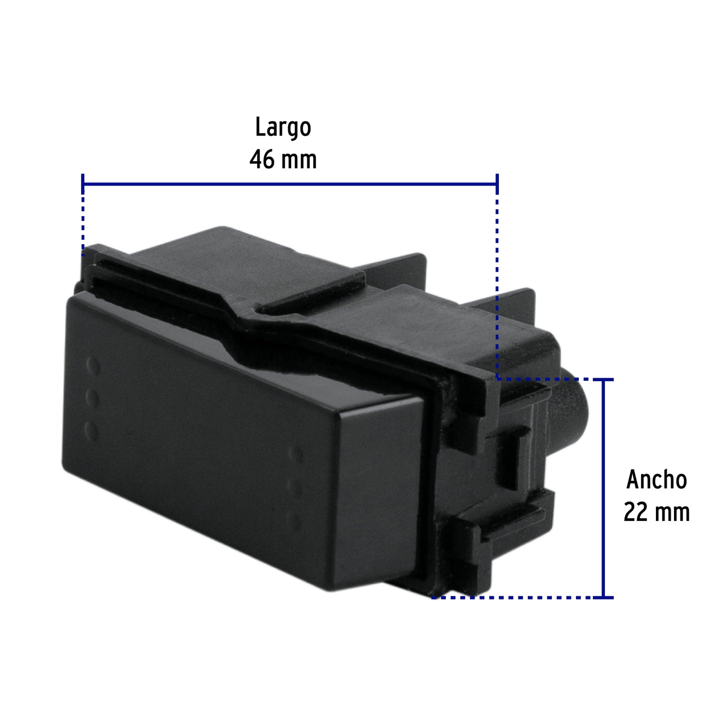 Interruptor de 3 vías, línea Italiana, color negro, Volteck | APSE-EIN | 47608