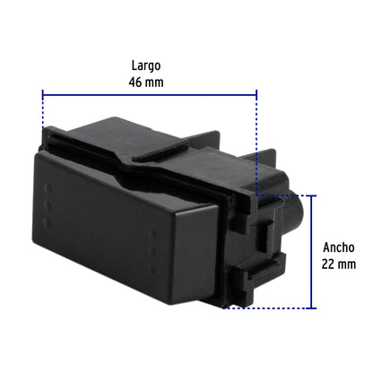 Interruptor de 3 vías, línea Italiana, color negro, Volteck | APSE-EIN | 47608