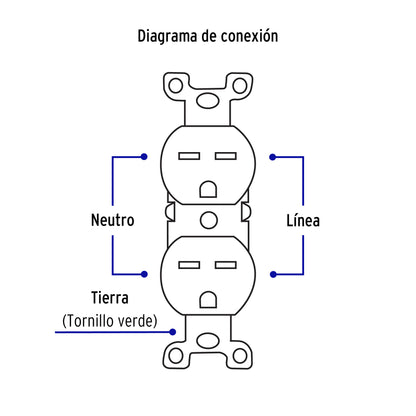 Contacto dúplex, cara de chino, Standard, blanco, Volteck | CODO-CHSB | 47722