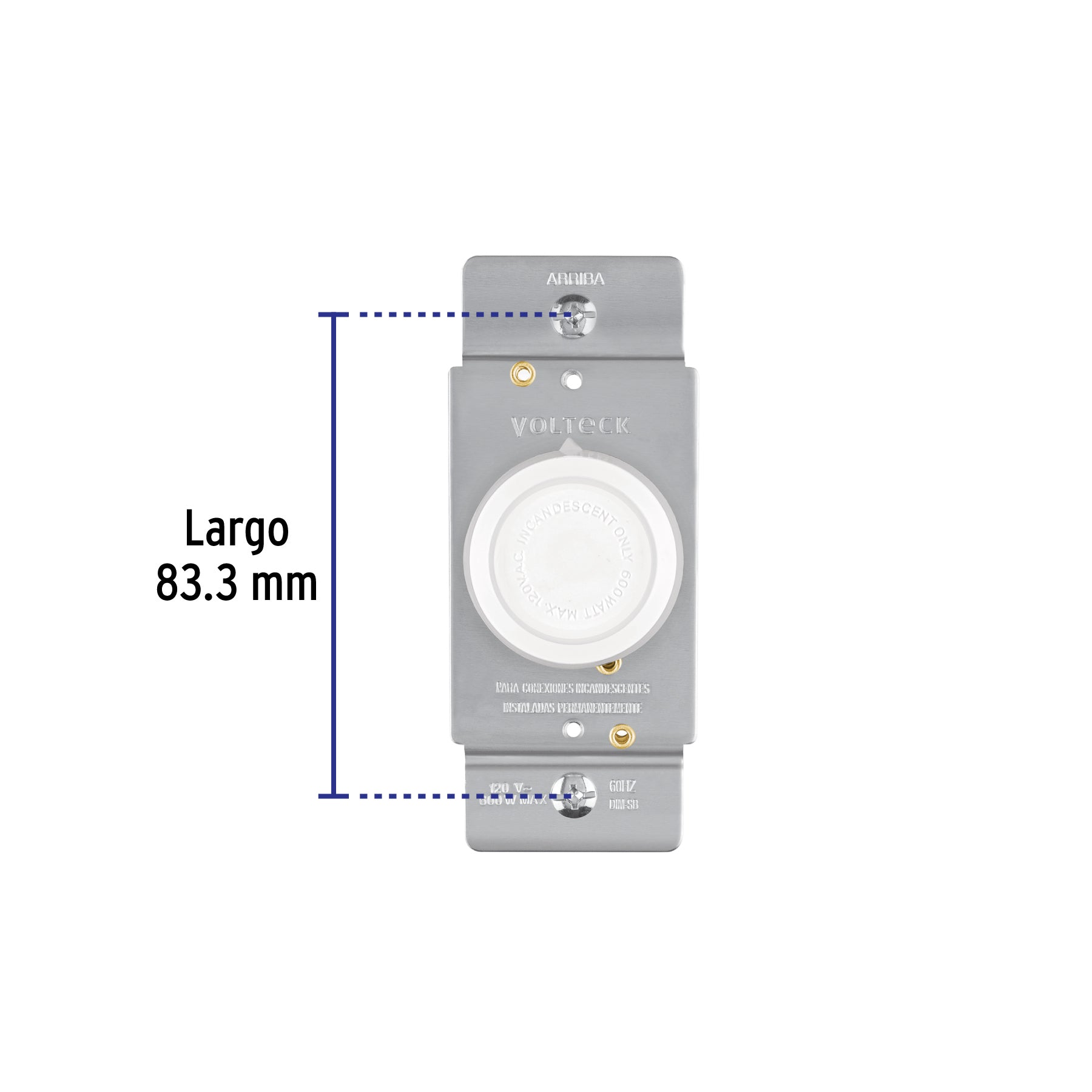 Atenuador de luz giratorio, Standard, blanco, Volteck | DIM-SB | 47723