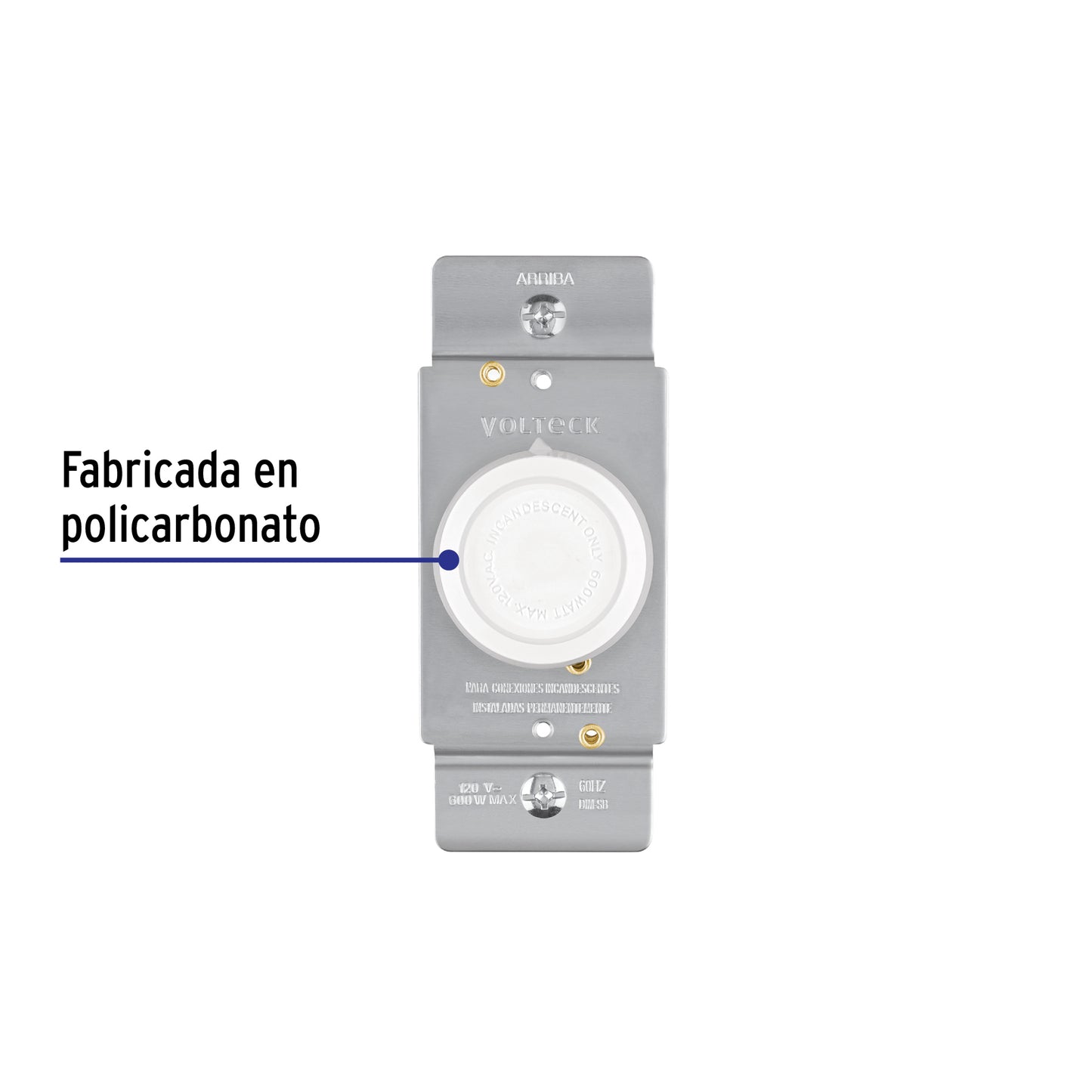 Atenuador de luz giratorio, Standard, blanco, Volteck | DIM-SB | 47723