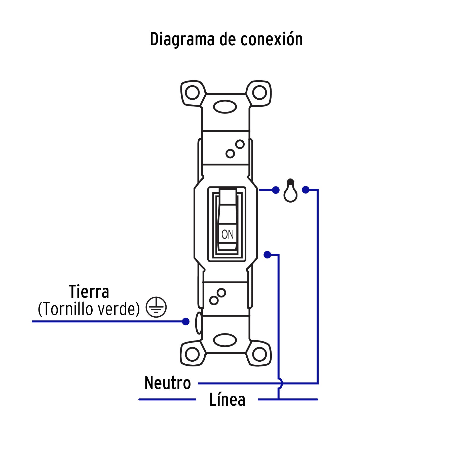 Interruptor vertical de palanca, Standard, blanco, Volteck | APSE-SB | 47727