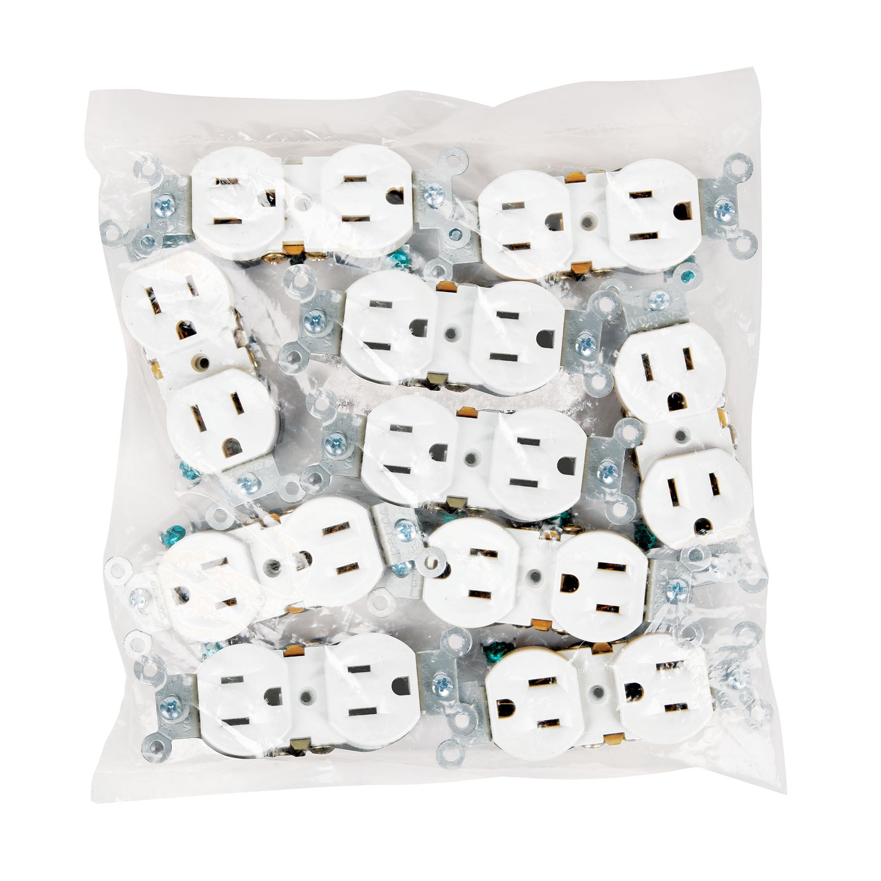 Contacto dúplex, 2 polos 3 hilos, Standard, granel, blanco | CODO-SGB | 47733