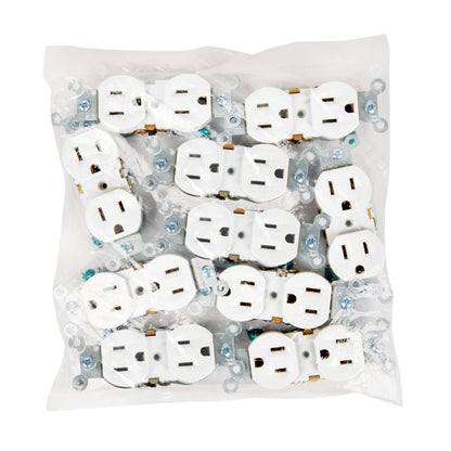 Contacto dúplex, 2 polos 3 hilos, Standard, granel, blanco | CODO-SGB | 47733