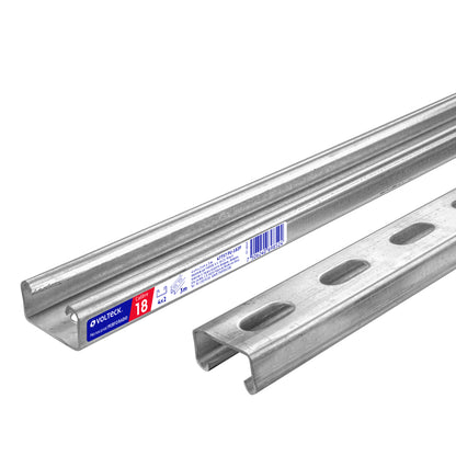 Perfil monocanal perforado de 3 m, 4 x 2 cm cal. 18, VOLTECK | PU-182P | 47757