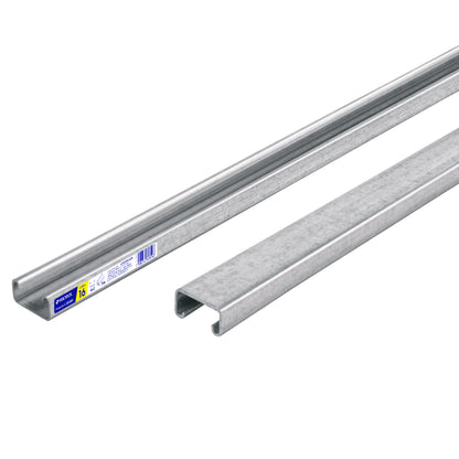 Perfil monocanal sólido de 3 m, 4 x 2 cm cal. 16, VOLTECK | PU-162S | 47759