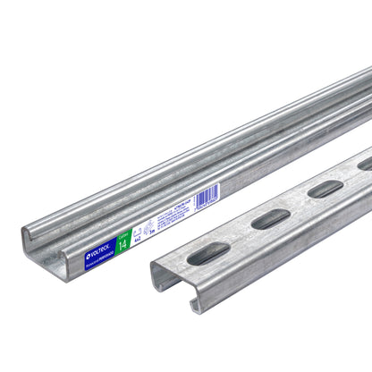 Perfil monocanal perforado de 3 m, 4 x 2 cm cal. 14, VOLTECK | PU-142P | 47765