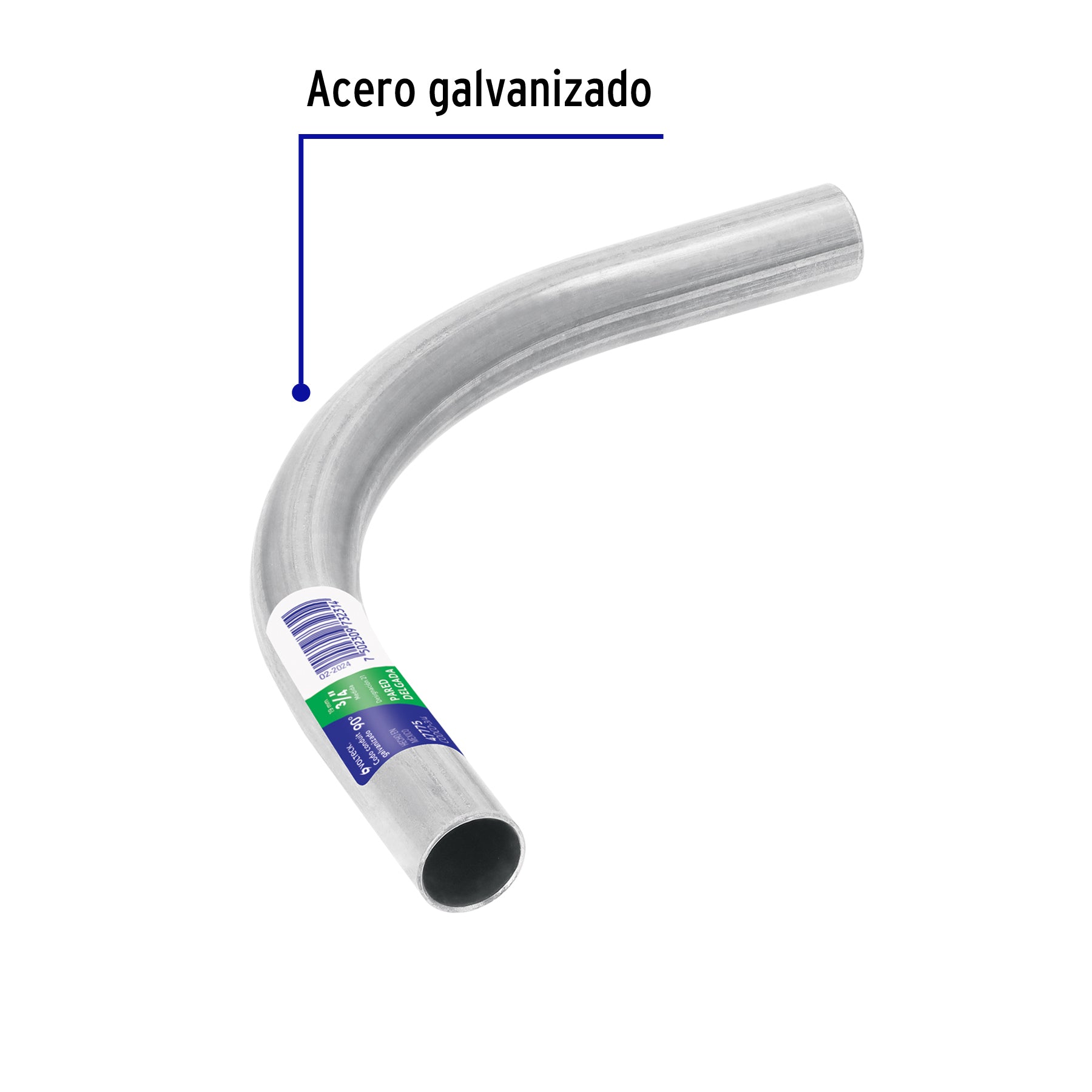 Codo Conduit 90° 3/4' pared delgada (1 mm), et. verde | CODCO-3/4 | 47775