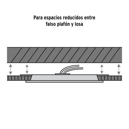 Luminario LED plafón 8W 6500K, ajustable, redondo, VOLTECK | EMP-601L | 47797