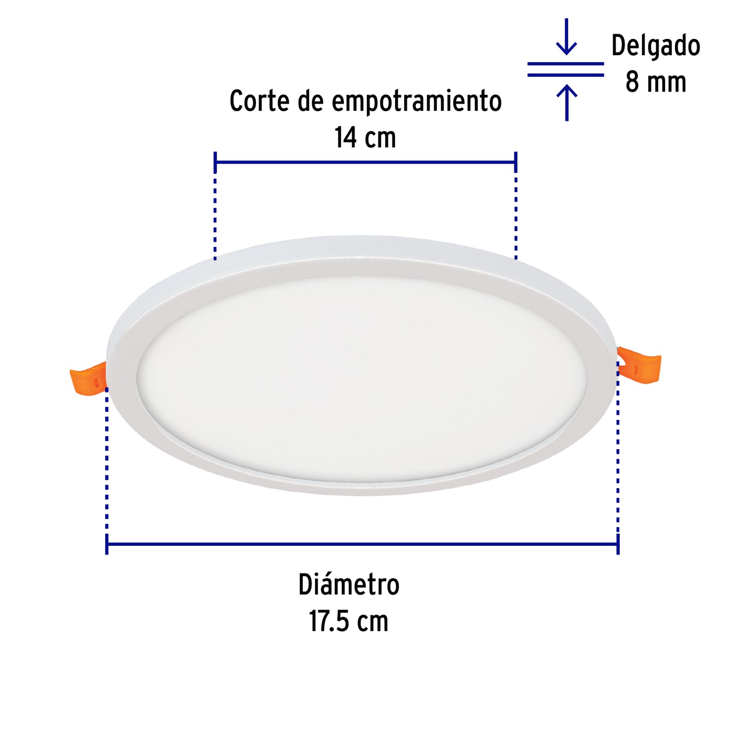 Luminario LED plafón 15W 6500K, ajustable, redondo, VOLTECK | EMP-602L | 47798