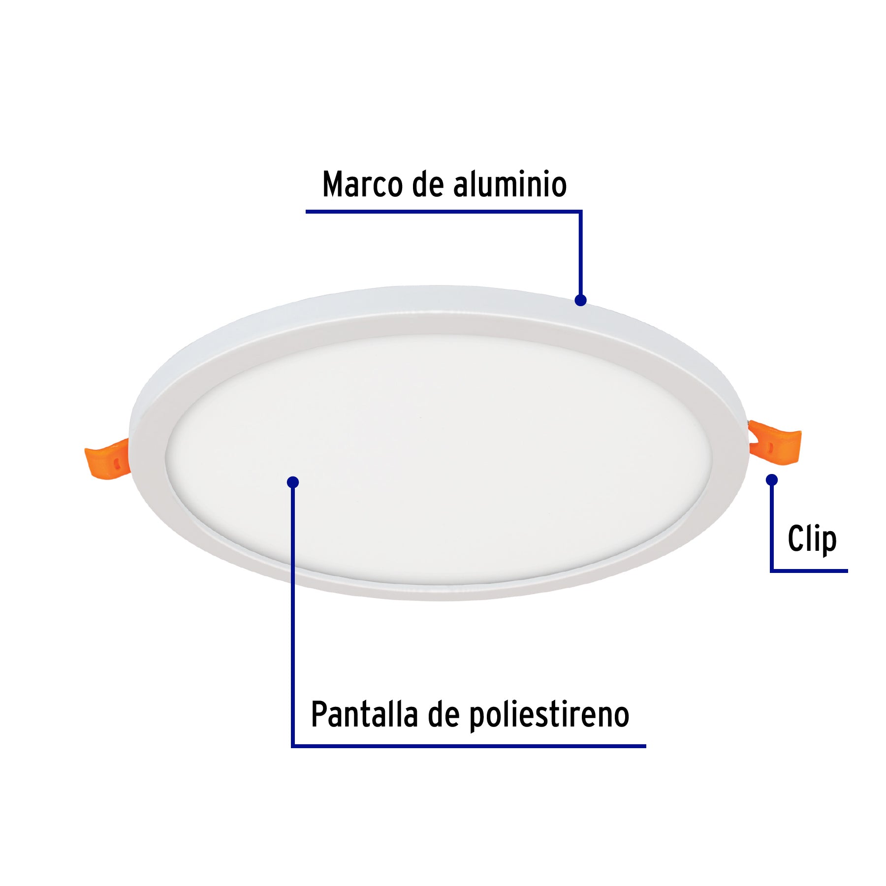Luminario LED plafón 15W 6500K, ajustable, redondo, VOLTECK | EMP-602L | 47798