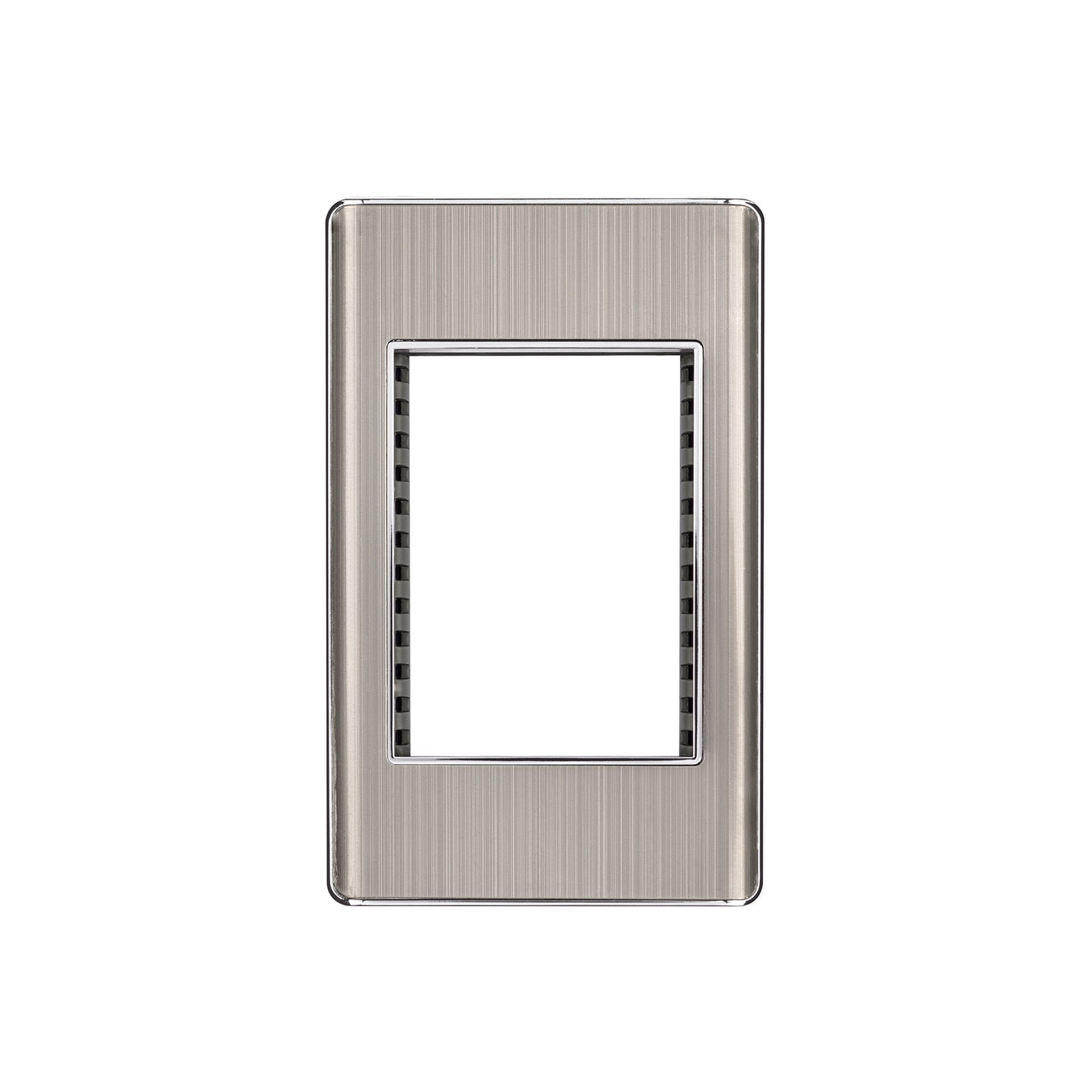 Placa de acero inox con 1 ventana 3 módulos, línea Lisboa | PPTR-LA | 47819