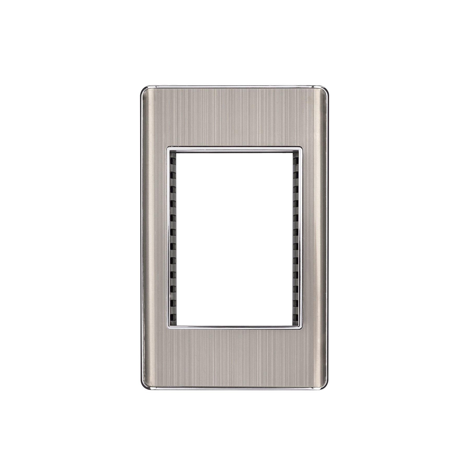 Placa de acero inox con 1 ventana 3 módulos, línea Lisboa | PPTR-LA | 47819